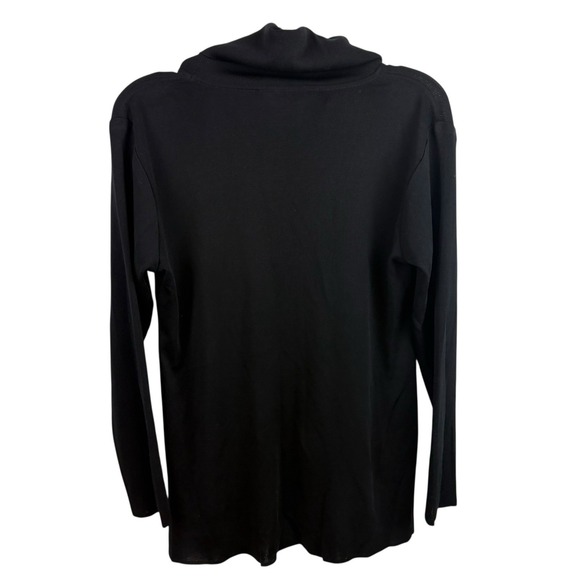 Exclusively Misook Black Turtleneck Classic Tunic 100% Acrylic Petite Size Small - Picture 2 of 6
